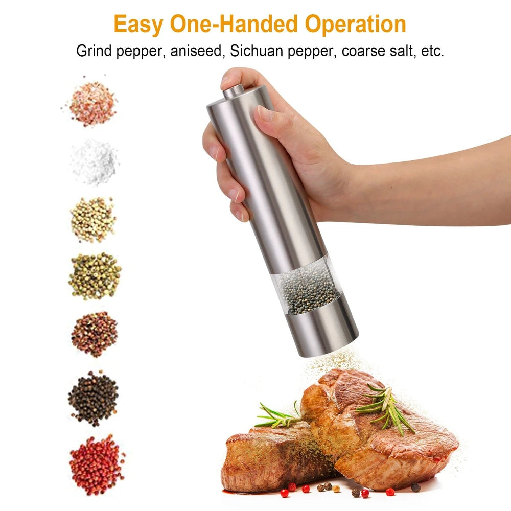 Adjustable Electric Pepper Grinder with LED Light