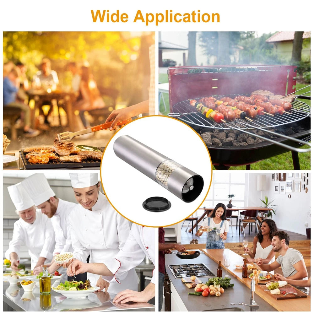 Adjustable Electric Pepper Grinder with LED Light